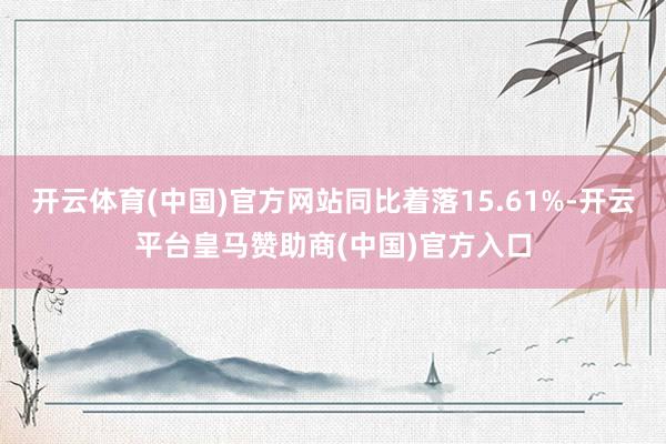 开云体育(中国)官方网站同比着落15.61%-开云平台皇马赞助商(中国)官方入口